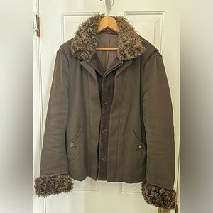 Roberto Cavalli Runway Vintage Archival Fall 2003 Twill Military Jacket Small